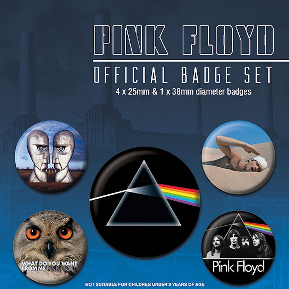 PINK FLOYD ピンクフロイド (結成 60周年 ) - Official Badge Pack 5個セット / バッジ - PGS